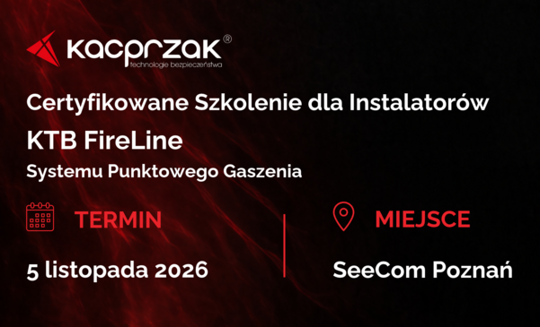 Certyfikowane szkolenie dla instalatorów KTB FireLine - 5.11.2026 Poznań
